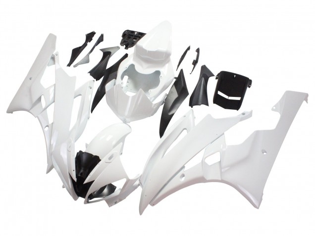 2006-2007 Yamaha YZF 600 R6 Motorcycle Fairings - White UK Manufacturers