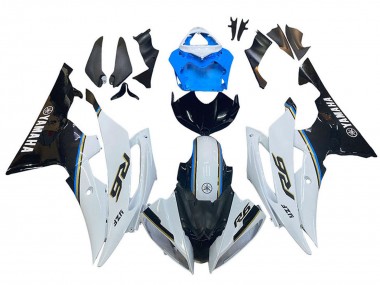 2008-2016 Yamaha YZF 600 R6 Motorcycle Fairing - White Blue Glossy Black UK Manufacturers