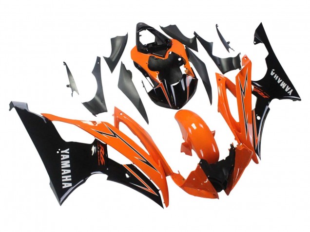 2008-2016 Yamaha YZF 600 R6 Motorcycle Fairings - Orange Black UK Manufacturers