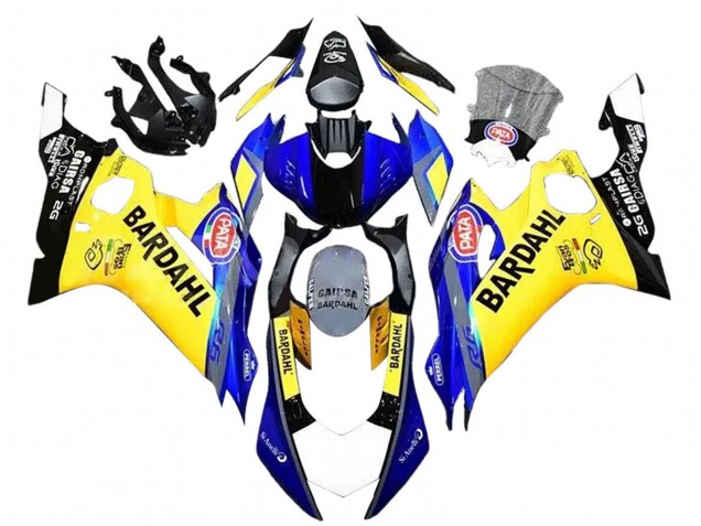 2008-2016 Yamaha YZF 600 R6 Motorcycle Fairings - Yellow Blue Black Bardahl UK Manufacturers