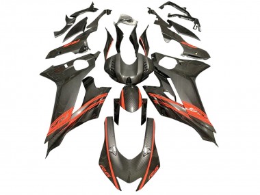 2017-2023 Yamaha YZF 600 R6 Motorcycle Fairings - Red Black Carbon Fiber Style UK Manufacturers