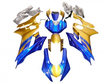 2017-2023 Yamaha YZF 600 R6 Motorcycle Fairings - Gold Blue UK Manufacturers