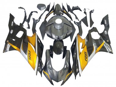 2017-2023 Yamaha YZF 600 R6 Motorcycle Fairings - Gold Black Carbon Fiber UK Manufacturers