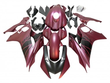 2017-2023 Yamaha YZF 600 R6 Motorcycle Fairings - Maroon Red Matte Black UK Manufacturers