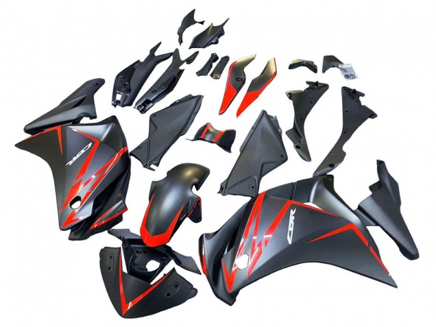2011-2015 Honda CBR250RR Motorcycle Fairings - Matte Black Red Stripe UK Manufacturers