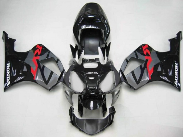 2000-2006 Honda VTR1000 Motorcycle Fairings - Glossy Black Grey UK Manufacturers