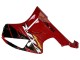 2000-2006 Honda VTR1000 Motorcycle Fairings - Red Black Stripe Racing UK Manufacturers