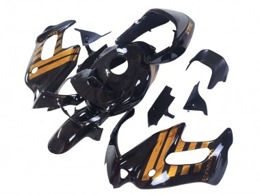 1997-2005 Honda VTR1000F Motorcycle Fairings - Glossy Black Gold UK Manufacturers