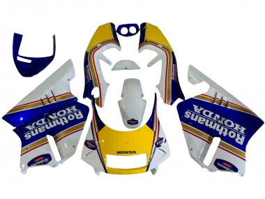 1994-1996 Honda NSR250 Motorcycle Fairings - White Blue Yellow Gold Rothmans UK Manufacturers
