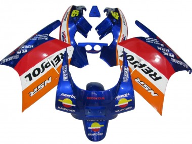 1988-1989 Honda NSR250R Motorcycle Fairings - Orange White Red Blue Repsol UK Manufacturers