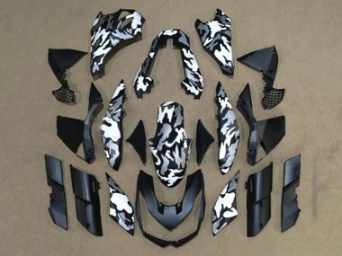 2010-2013 Kawasaki Z1000 Motorcycle Fairings - Black White Camouflage UK Manufacturers