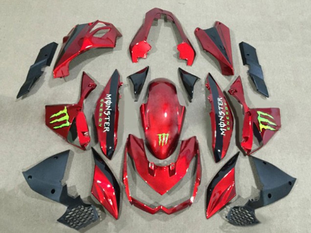 2010-2013 Kawasaki Z1000 Motorcycle Fairings - Red Glossy Black Green Monster UK Manufacturers