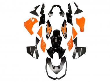 2010-2013 Kawasaki Z1000 Motorcycle Fairings - Orange Glossy Black UK Manufacturers