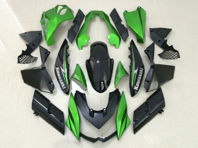 2010-2013 Kawasaki Z1000 Motorcycle Fairings - Green Glossy Black UK Manufacturers