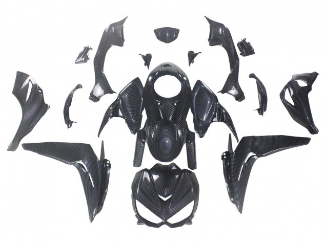 2014-2019 Kawasaki Z1000 Motorcycle Fairings - Black Carbon Fiber UK Manufacturers