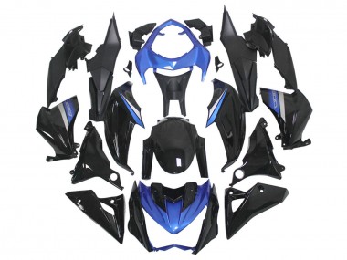 2014-2019 Kawasaki Z1000 Motorcycle Fairings - Blue Glossy Black UK Manufacturers