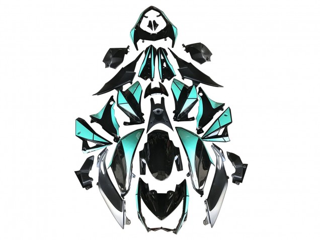 2014-2019 Kawasaki Z1000 Motorcycle Fairings - Light Blue Glossy Black Silver UK Manufacturers