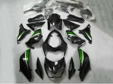 2013-2018 Kawasaki Z800 Motorcycle Fairings - Glossy Black Green Silver UK Manufacturers