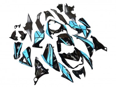 2013-2018 Kawasaki Z800 Motorcycle Fairings - Light Blue Glossy Black UK Manufacturers
