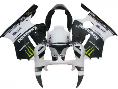 2000-2001 Kawasaki ZX12R Motorcycle Fairings - White Black Yellow Elf Monster UK Manufacturers