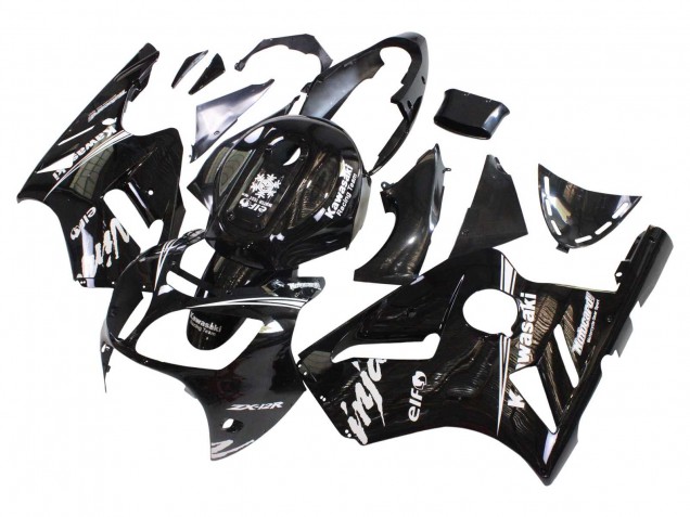 2000-2001 Kawasaki ZX12R Motorcycle Fairings - Glossy Black White Elf Snow UK Manufacturers