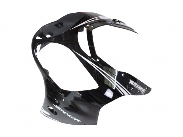 2000-2001 Kawasaki ZX12R Motorcycle Fairings - Glossy Black White Elf Snow UK Manufacturers