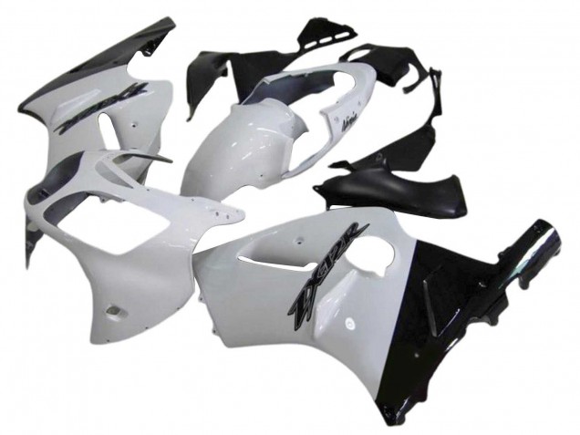 2000-2001 Kawasaki ZX12R Motorcycle Fairings - White Glossy Black UK Manufacturers