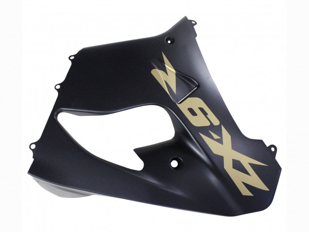 2000-2001 Kawasaki ZX9R Motorcycle Fairings - Matte Black Gold UK Manufacturers