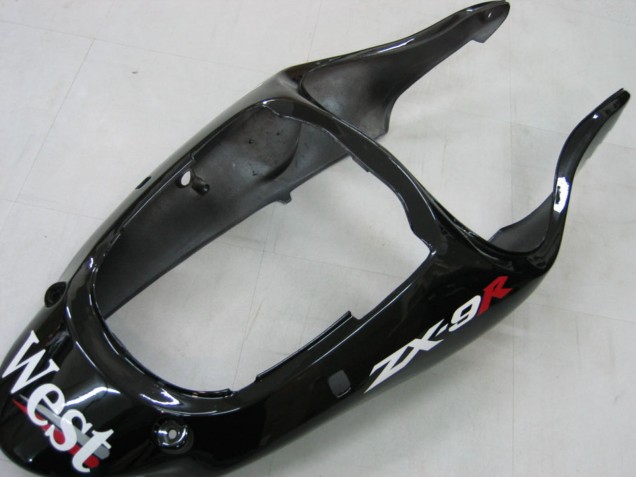 2000-2001 Kawasaki ZX9R Motorcycle Fairings - Glossy Black White West UK Manufacturers