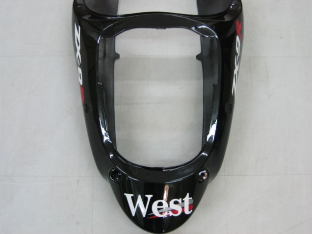 2000-2001 Kawasaki ZX9R Motorcycle Fairings - Glossy Black White West UK Manufacturers