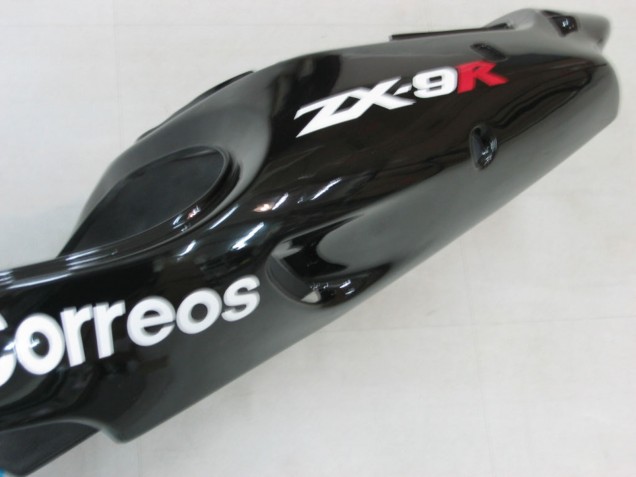2000-2001 Kawasaki ZX9R Motorcycle Fairings - Glossy Black White West UK Manufacturers