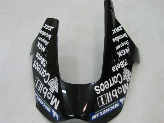 2000-2001 Kawasaki ZX9R Motorcycle Fairings - Glossy Black White West UK Manufacturers