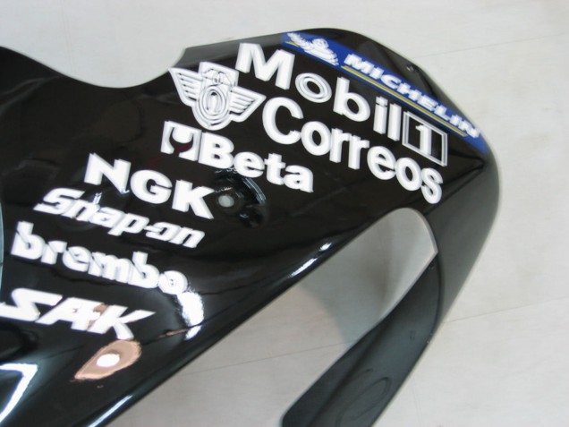 2000-2001 Kawasaki ZX9R Motorcycle Fairings - Glossy Black White West UK Manufacturers