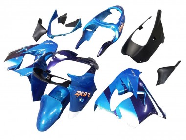 2000-2001 Kawasaki ZX9R Motorcycle Fairings - Blue Black UK Manufacturers