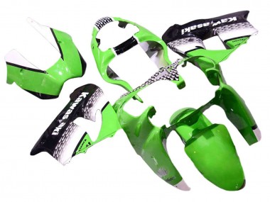 2000-2001 Kawasaki ZX9R Motorcycle Fairings - Green White Black UK Manufacturers