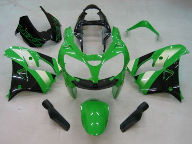 2000-2001 Kawasaki ZX9R Motorcycle Fairings - Green Silver Black UK Manufacturers