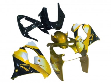 2000-2001 Kawasaki ZX9R Motorcycle Fairings - Gold White Black UK Manufacturers
