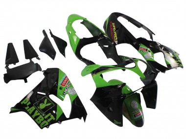 2000-2001 Kawasaki ZX9R Motorcycle Fairings - Green Black Playboy DENSO UK Manufacturers