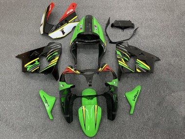 2000-2001 Kawasaki ZX9R Motorcycle Fairings - Green Orange Black UK Manufacturers