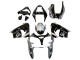 2002-2003 Kawasaki ZX9R Motorcycle Fairings - Silver Glossy Black Monster Elf UK Manufacturers
