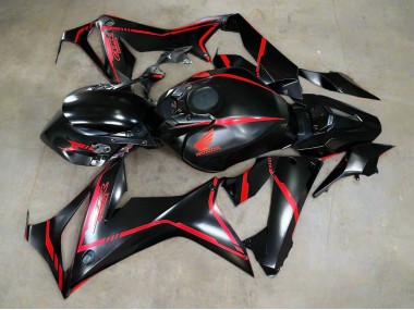 2019-2020 Honda CBR650R Motorcycle Fairings - Glossy Black Red Stripe UK Manufacturers