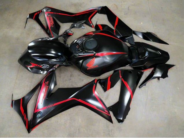 2019-2020 Honda CBR650R Motorcycle Fairings - Glossy Black Red Stripe UK Manufacturers