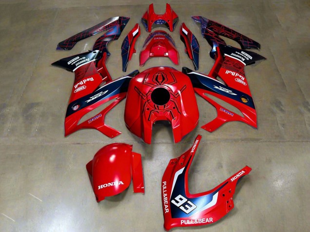 2019-2020 Honda CBR650R Motorcycle Fairings - Red White Dark Blue HRC Pull&Bear 93 UK Manufacturers