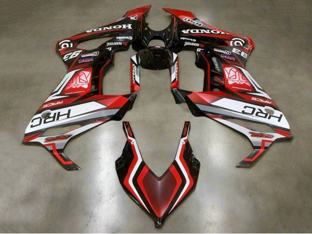 2019-2020 Honda CBR650R Motorcycle Fairings - White Red Glossy Black HRC UK Manufacturers
