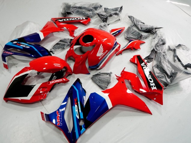 2019-2020 Honda CBR650R Motorcycle Fairings - Red White Blue Glossy Black HRC UK Manufacturers