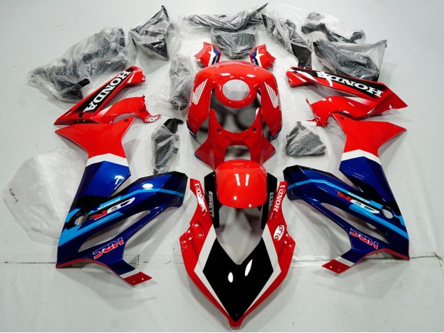 2019-2020 Honda CBR650R Motorcycle Fairings - Red White Blue Glossy Black HRC UK Manufacturers