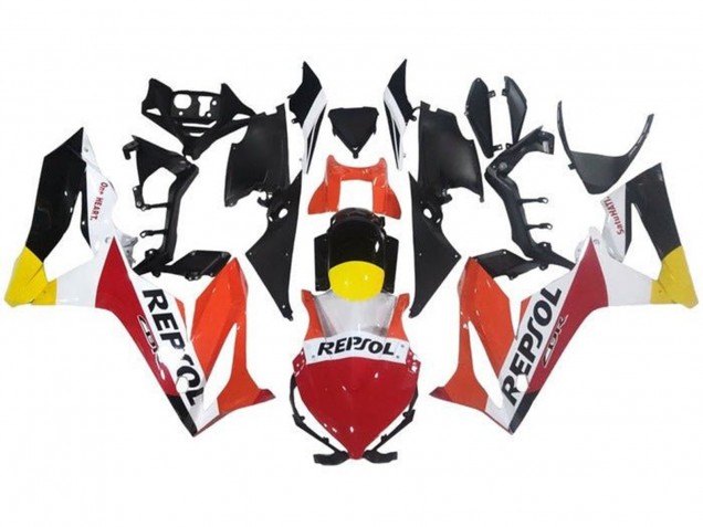 2019-2020 Honda CBR650R Motorcycle Fairings - Orange White Red Yellow Glossy Black Repsol UK Manufacturers