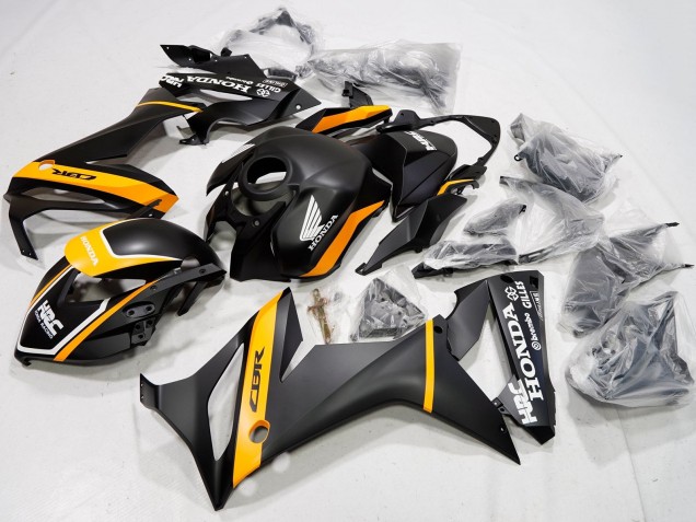 2021-2023 Honda CBR650R Motorcycle Fairings - Matte Black Yellow HRC UK Manufacturers