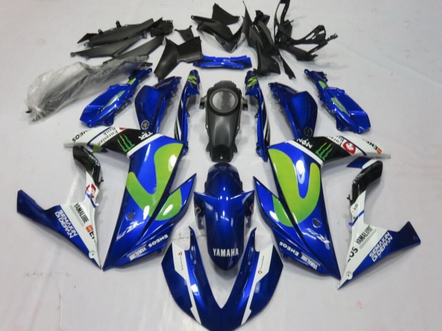 2015-2018 Yamaha YZF R3/R25 Motorcycle Fairings - Blue White Black Green Monster UK Manufacturers