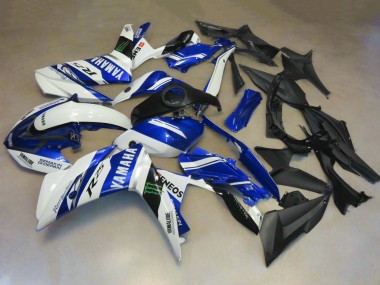 2015-2018 Yamaha YZF R3/R25 Motorcycle Fairings - White Blue Yamalube ENEOS Monster UK Manufacturers